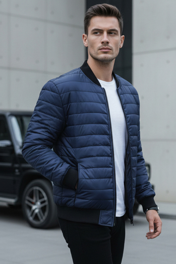 Kurtka męska pikowana bomber jacket granatowa Dstreet TX4419