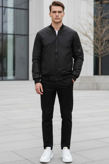 Kurtka męska bomber jacket czarna Dstreet TX4423