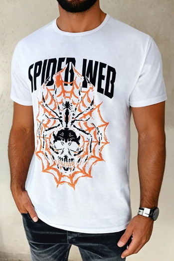 T-shirt męski z nadrukiem biały Dstreet RX5263