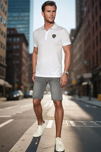 Jeansy męskie krótkie ciemnoszare Dstreet SX2351