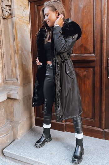 Kurtka zimowa damska parka HARPERSOFT czarna Dstreet TY3688