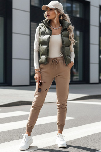 Pikowana kamizelka damska WILLOW zielona Dstreet TY3799