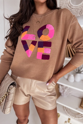 Sweter damski oversize HARPER kamelowy Dstreet MY1983