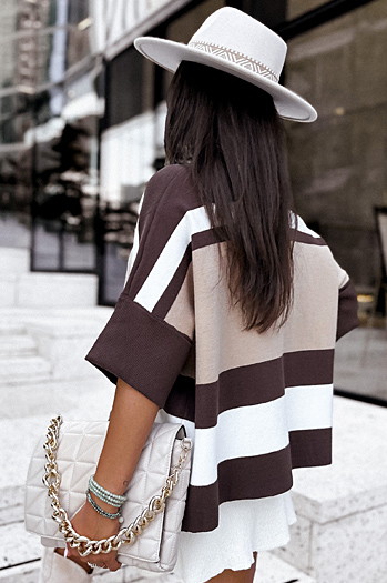 Sweter damski oversize ZEPHYR coffee MY2021