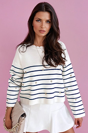 Sweter damski VELORIA niebieski Dstreet MY2028