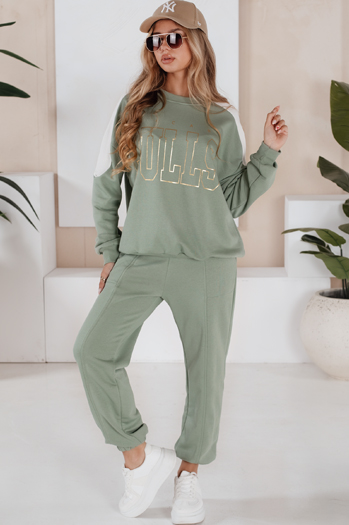 Komplet dresowy damski BULLS jasnozielony Dstreet AY0899