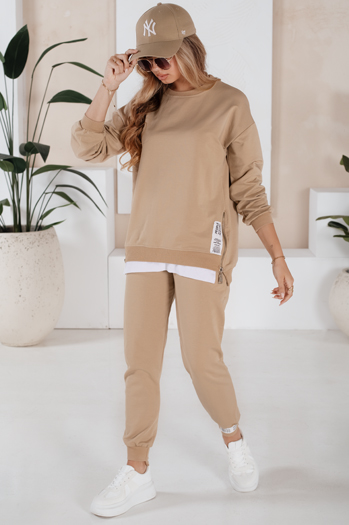 Komplet damski dresowy TORONTO beżowy Dstreet AY0954