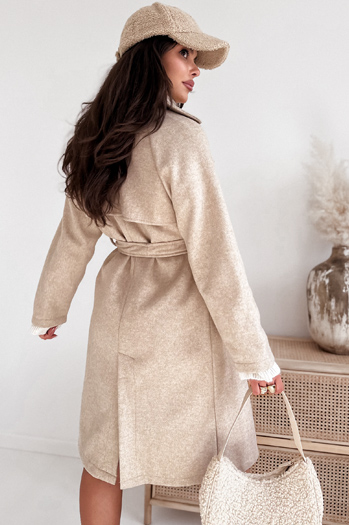 Płaszcz damski NANCY jasnobeżowy Dstreet TY3884