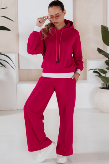 Komplet dresowy damski SANELIS fuksja Dstreet AY0990