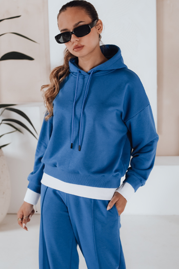 Komplet dresowy damski SANELIS niebieski Dstreet AY0991