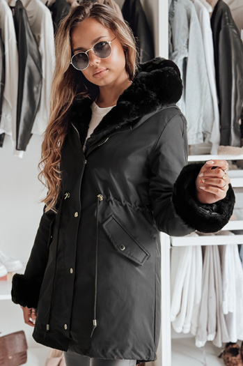 Kurtka zimowa damska parka ARCTIC czarna Dstreet TY3986