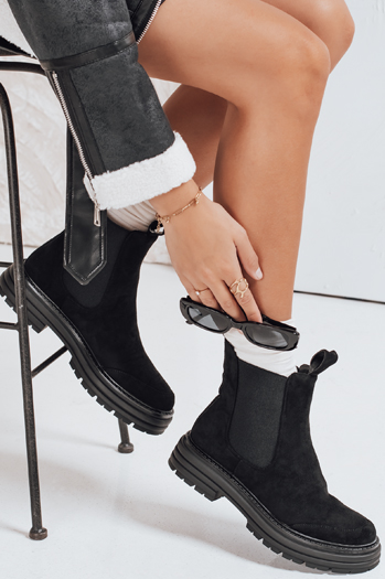 Botki damskie zamszowe czarne MADDEN Dstreet ZY0410