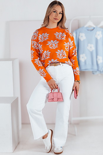 Sweter damski SWEET BUNNY pomarańczowy Dstreet MY2281