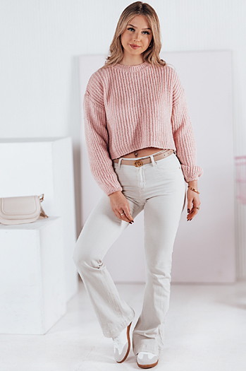 Sweter damski oversize BILLIS różowy Dstreet MY2283
