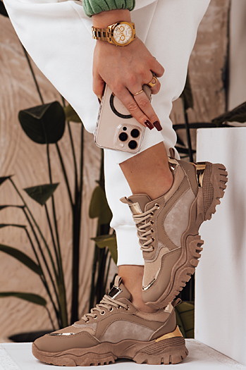 Sneakersy damskie LIZZE khaki Dstreet ZY0455