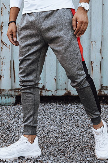 Spodnie męskie dresowe ciemnoszare Dstreet UX4127