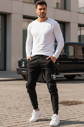 Spodnie męskie bojówki czarne Dstreet UX4164