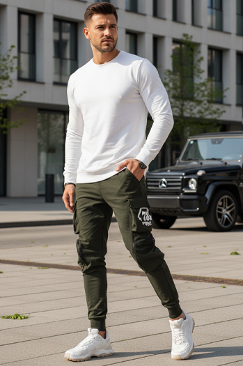 Spodnie męskie bojówki zielone Dstreet UX4165