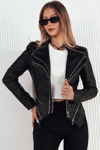 Kurtka skórzana damska ramoneska AGER czarna Dstreet TY4161