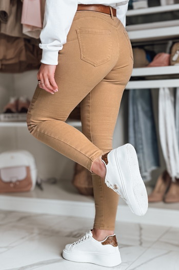 Spodnie damskie jeansowe LODGE brązowe Dstreet UY1905