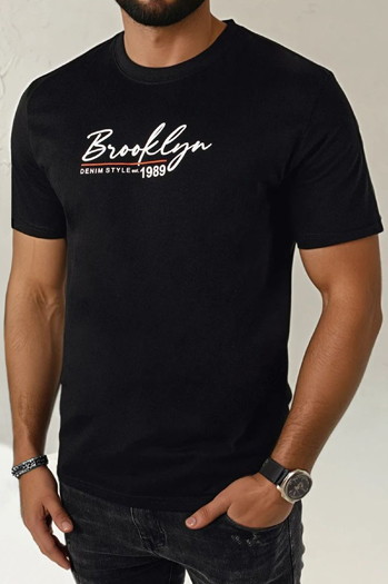 Koszulka męska z nadrukiem czarna Dstreet RX5403
