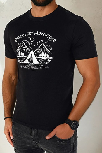 Koszulka męska z nadrukiem czarna Dstreet RX5413