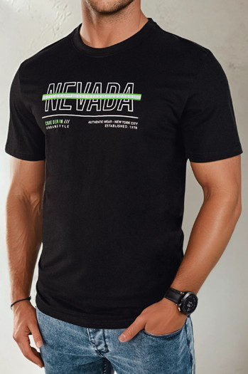 Koszulka męska z nadrukiem czarna Dstreet RX5437