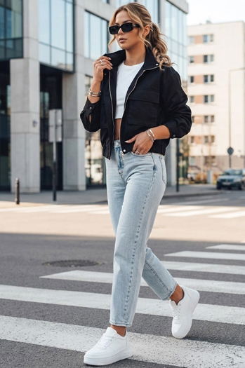 Kurtka damska przejściowa ISTAN czarna Dstreet TY4185