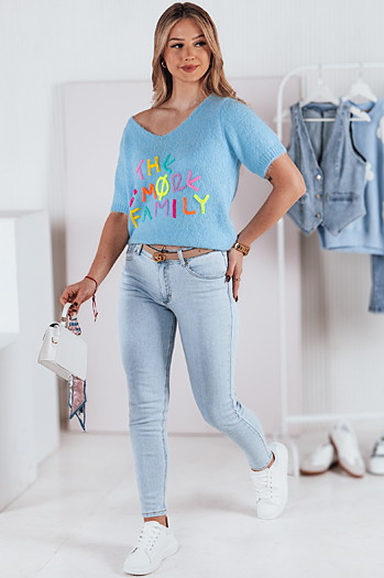 Sweter damski FATEL błękitny Dstreet MY2316