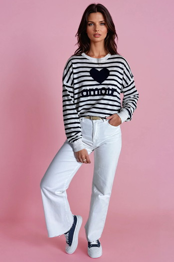 Sweter damski NOVES granatowy Dstreet MY2320