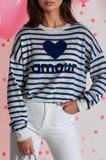 Sweter damski NOVES niebieski Dstreet MY2321