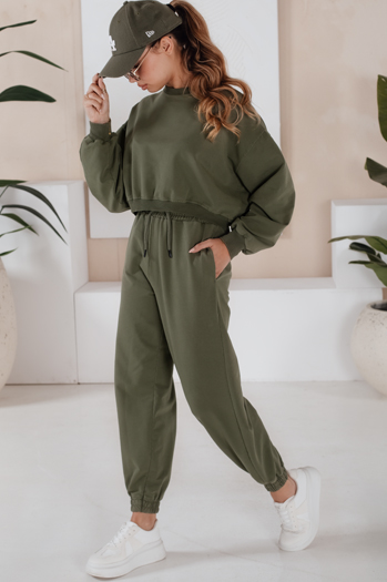 Komplet damski dresowy SOLIR khaki Dstreet AY1019