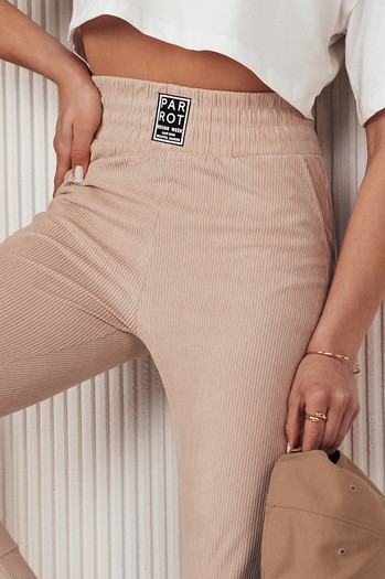 Spodnie sztruksowe damskie LORIST beżowe Dstreet UY2055