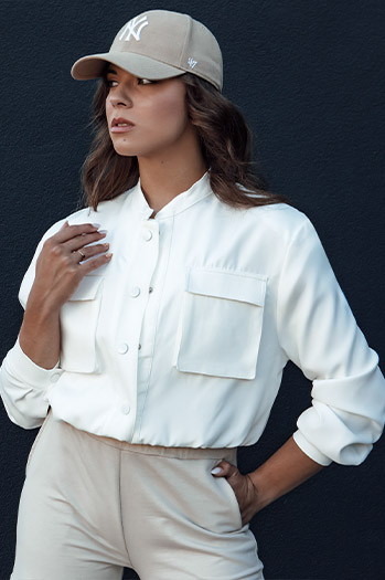 Kurtka damska bomberka PRIEV biała Dstreet TY4305