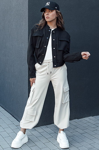 Kurtka damska bomberka PRIEV czarna Dstreet TY4307