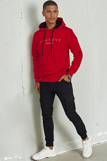 Bluza męska z nadrukiem czerwona Dstreet BX5681
