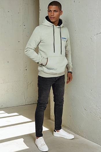 Bluza męska z kapturem oliwkowa Dstreet BX5683