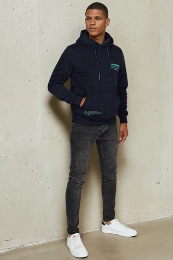 Bluza męska z kapturem granatowa Dstreet BX5689