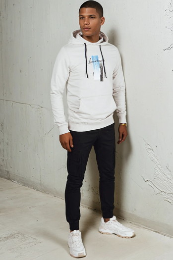 Bluza męska z kapturem szara Dstreet BX5726