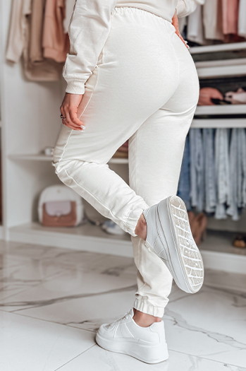 Spodnie damskie dresowe SWAN ecru Dstreet UY2082