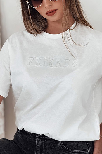 T-shirt damski FRIENDS ecru Dstreet RY2574