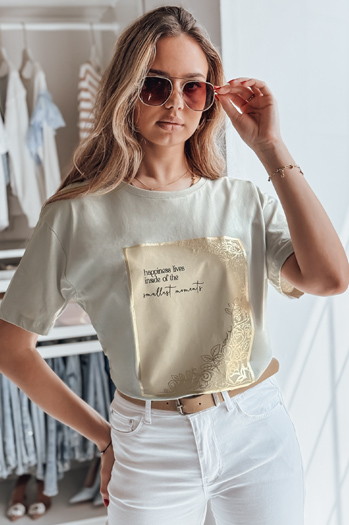 T-shirt damski CHANTE szary Dstreet RY2595