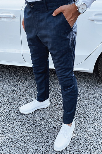 Spodnie męskie chinosy ciemnoniebieskie Dstreet UX4393