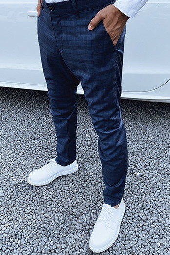 Spodnie męskie chinosy ciemnogranatowe Dstreet UX4402