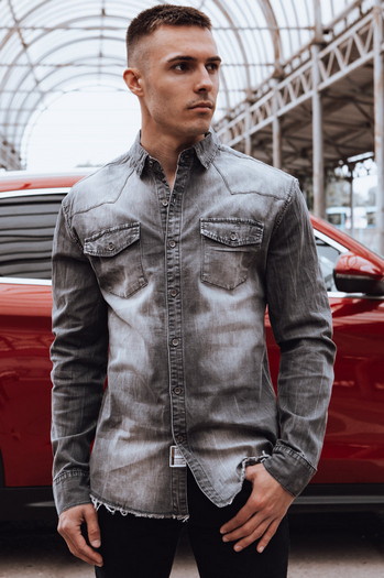 Koszula męska szara Dstreet DX2583