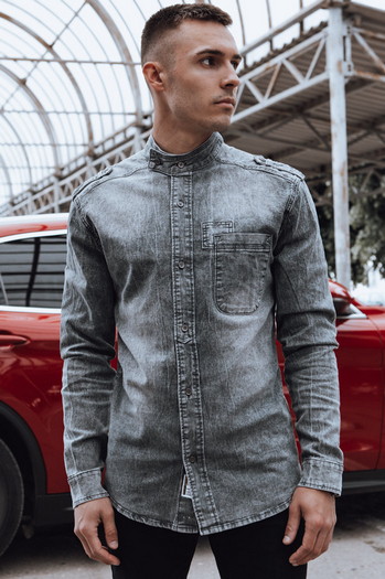 Koszula męska szara Dstreet DX2585
