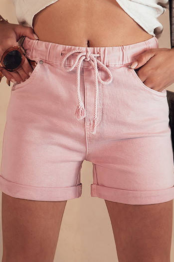 Spodenki damskie BEACH VIBE różowe Dstreet SY0390