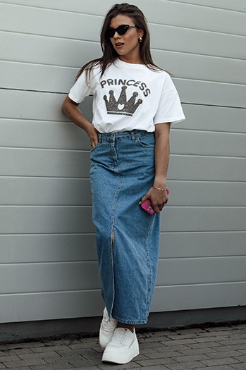 Spódnica jeansowa VIRTON niebieska Dstreet CY0465