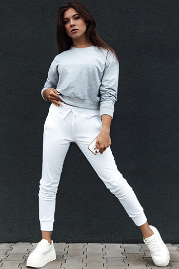 Bluza damska klasyczna CASUALVIBE jasnoszara Dstreet BY1300