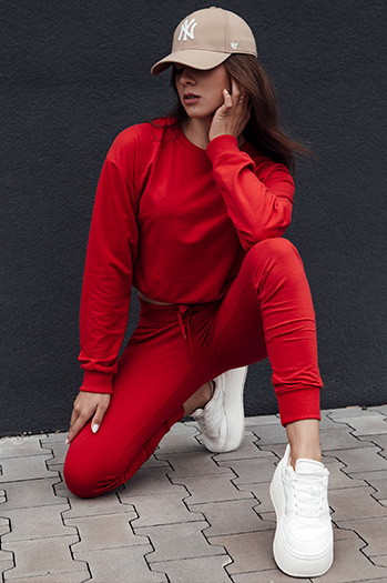 Bluza damska klasyczna CASUALVIBE czerwona Dstreet BY1304